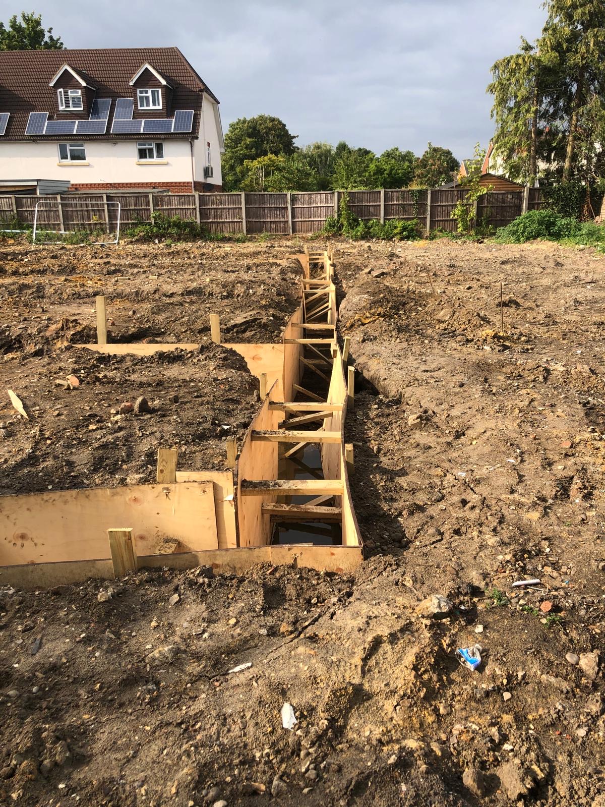 Strip footing formwork set out pre-pour